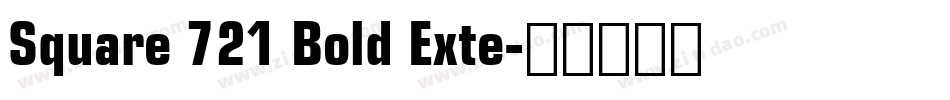 Square 721 Bold Exte字体转换